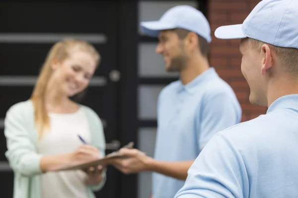 Delivery man at work — Stock Photo, Image
