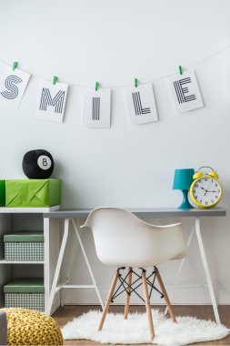 İyimser bir okul çocuk dostu alan