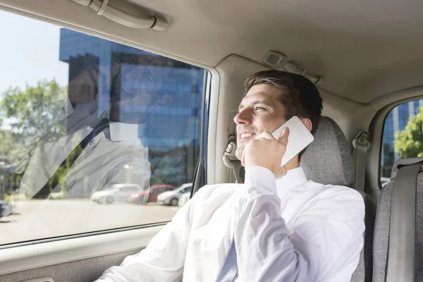 Businessman and his big city life — Stock Photo, Image