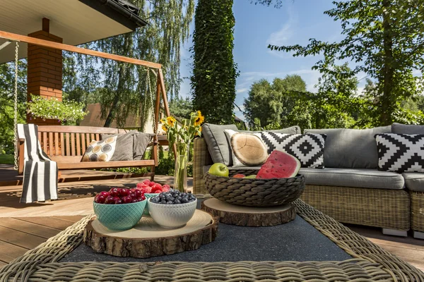 Patio in luxe stijl idee — Stockfoto