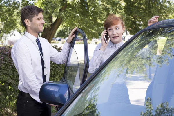 I'll be there in five minutes... — Stock Photo, Image