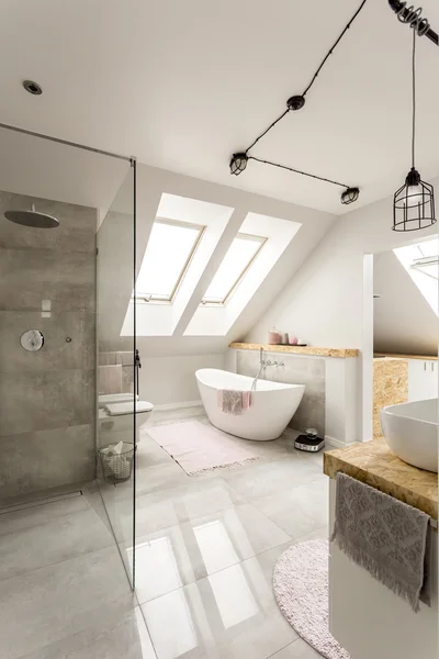 Spacious bright bathroom — Stock Photo, Image