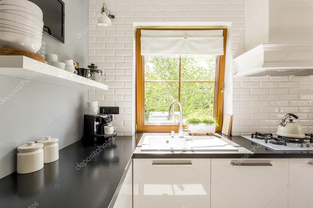 Vitt tegel kök — stockfotografi © photographee.eu #121636990