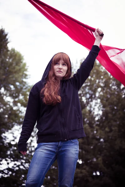 Acto de motín de una activista — Foto de Stock