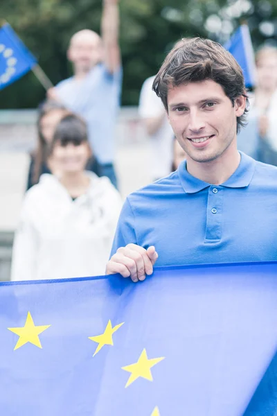 Young generation of EU enthusiasts — Stock Photo, Image