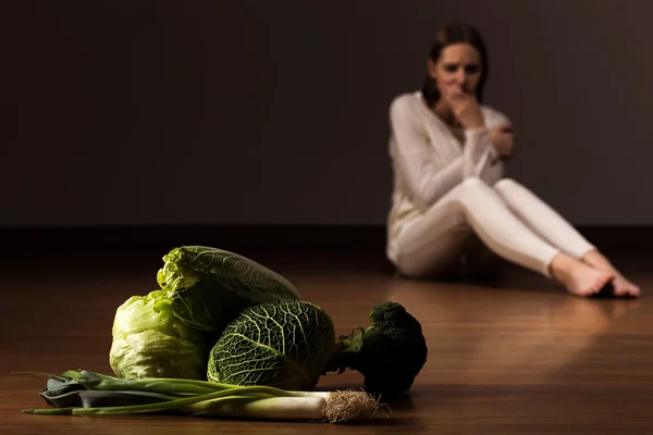 Suferă de anorexie nervoasă — Fotografie, imagine de stoc