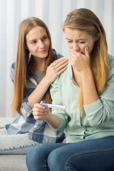 Oh no, test is positive... — Stock Photo, Image