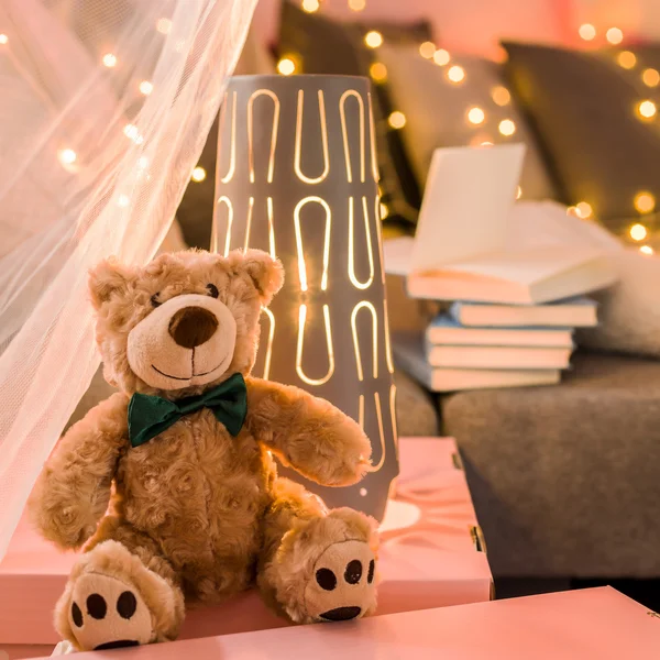 Teddy bear in girl's room