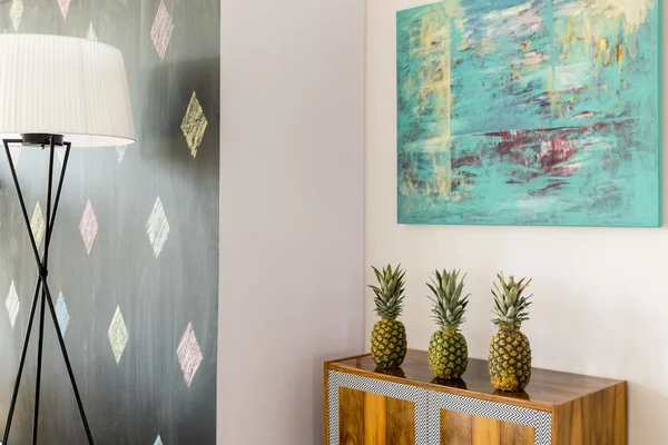 Gli ananas funzionano perfettamente come decorazione — Foto Stock