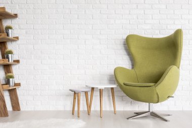 Büyükşehir atmosfer şık mobilya parçaları tarafından oluşturulmuş