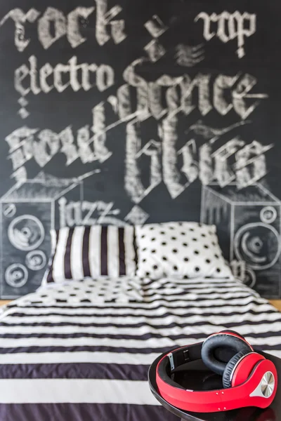 Idée chambre noir et blanc — Photo