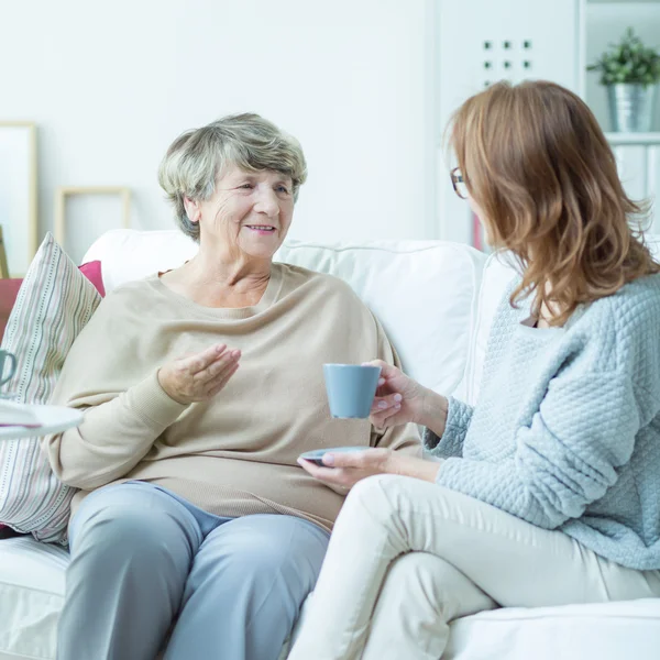 Drinking coffee together — Stock Photo, Image