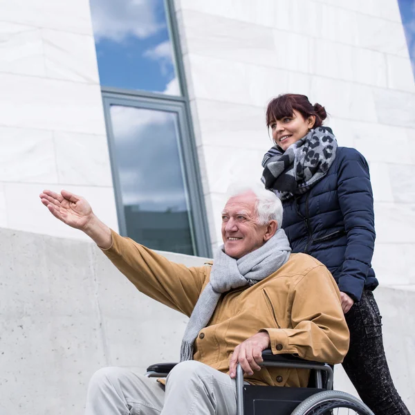 Happy disabled senior man — Stock Photo, Image