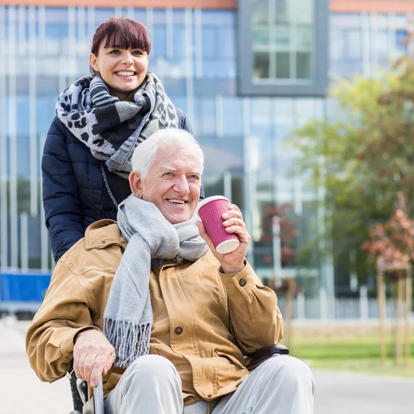 Senior with walking problem — Stock Photo, Image