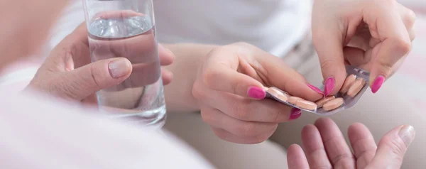 Porción diaria de pastillas — Foto de Stock