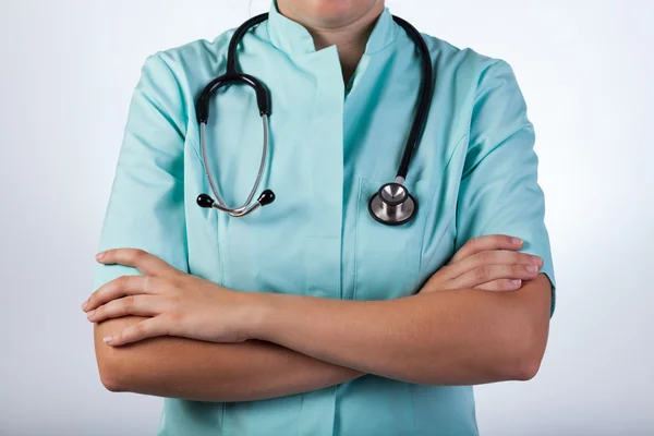 Doctor with founded hands — Stock Photo, Image