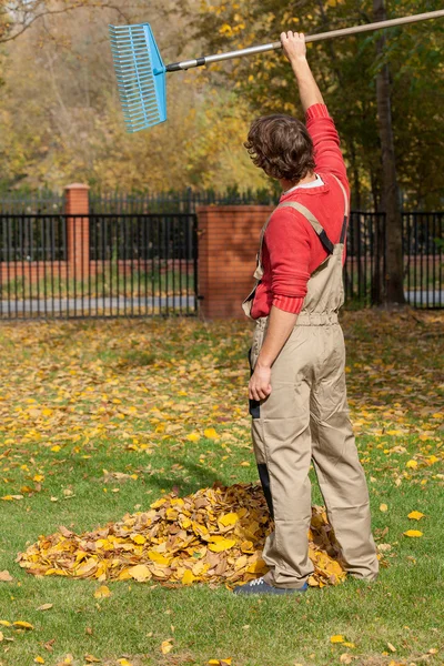 Acabado jardim raking — Fotografia de Stock