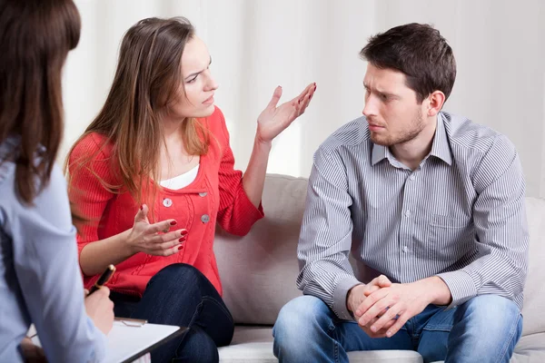 Marriage on psychotherapy session — Stock Photo, Image