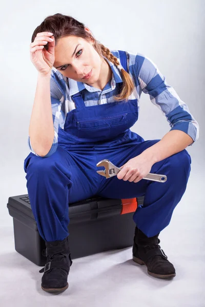 Krásné sexy handywoman — Stock fotografie