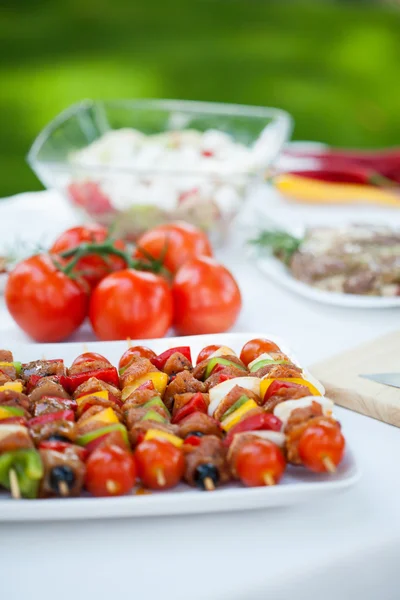 Snacks ready for garden party — Stock Photo, Image