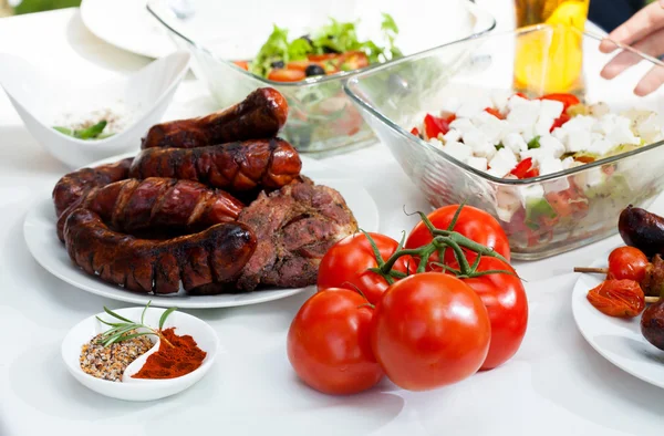 Table full of snacks — Stock Photo, Image