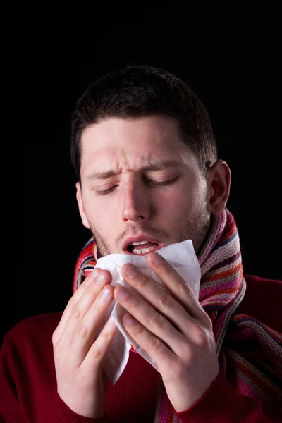 Uomo che ha freddo — Foto Stock