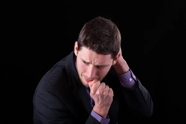 Businessman having terrible problem — Stock Photo, Image