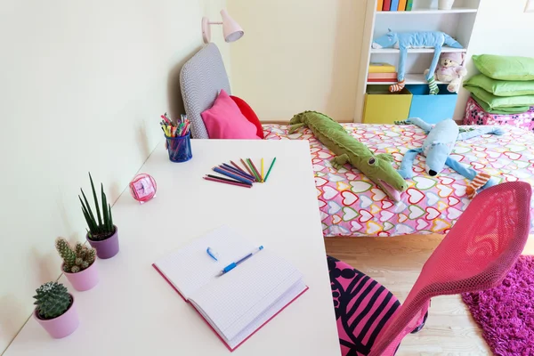 Colorful girl's room — Stock Photo, Image