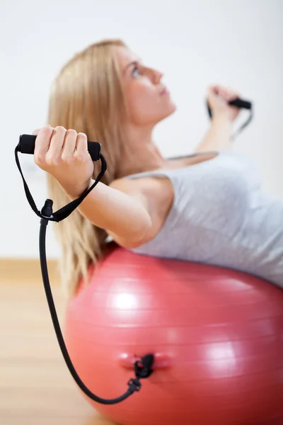 Young woman during training — Stock Photo, Image