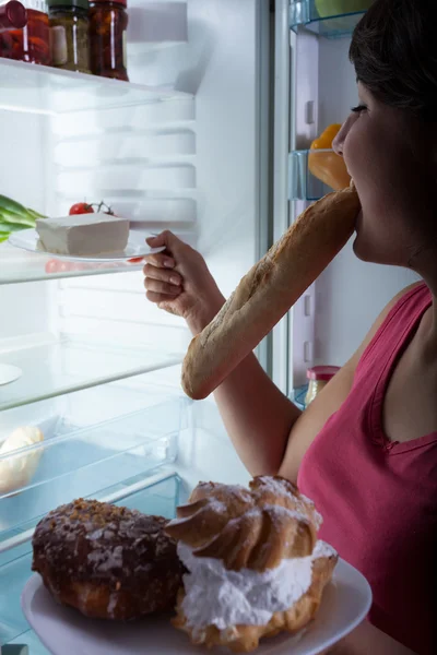 Girl suffering from bulimia — Stock Photo, Image