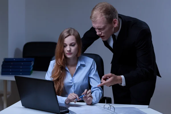 Chefe e empregado — Fotografia de Stock