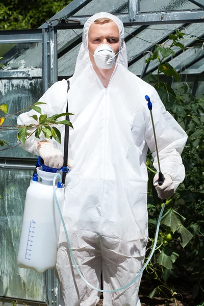 Clothes protecting from harmful spraying — Stock Photo, Image