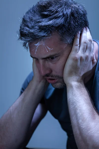 Man suffering from nervous breakdown — Stock Photo, Image