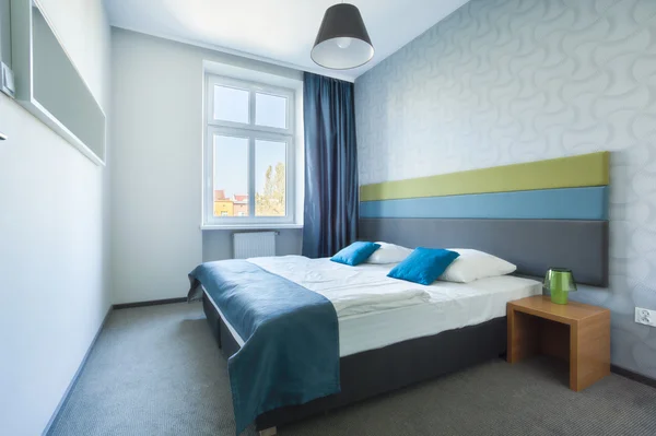 Bright bedroom in new house — Stock Photo, Image