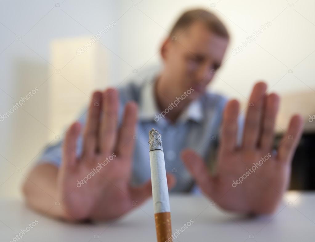 Man refuses to smoke a cigarette