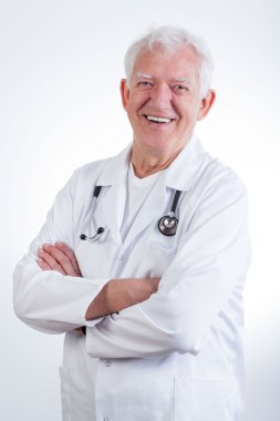 Senior male doctor clipart