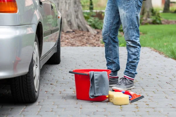 Hulpmiddelen voor het schoonmaken van — Stockfoto