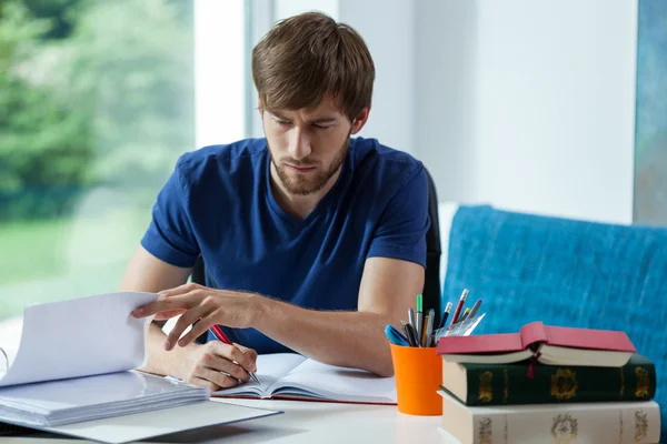 Hard studying — Stock Photo, Image