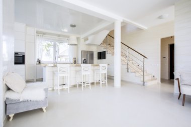 Parlak mutfak modern iç açık