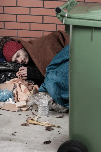 Sleeping on the street — Stock Photo, Image