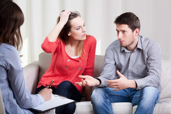 Matrimonio durante la psicoterapia — Foto de Stock