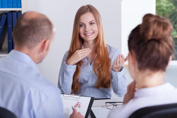 Sollicitatiegesprek — Stockfoto