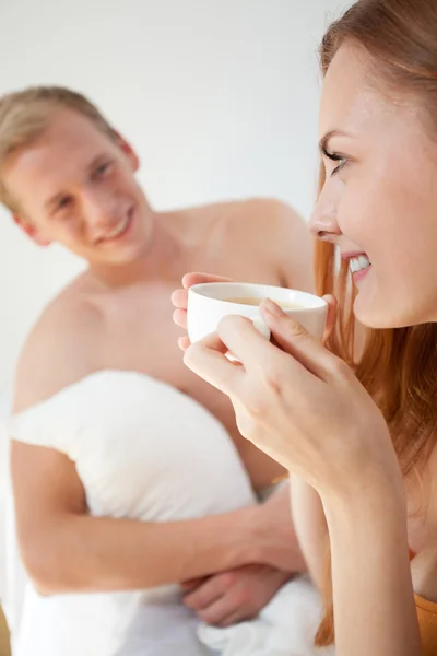 Coffee in bed Stock Image