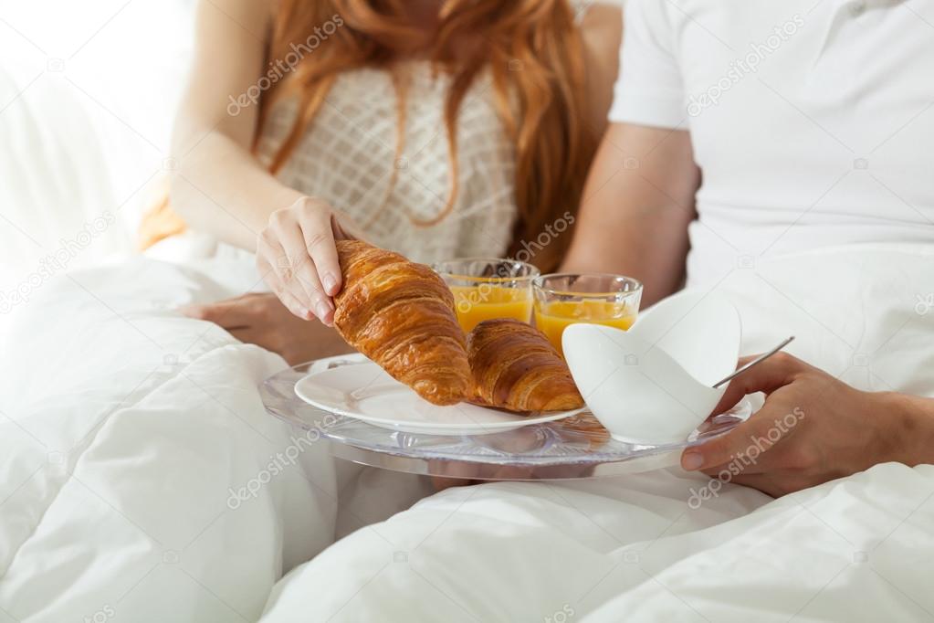 Common breakfast in bed