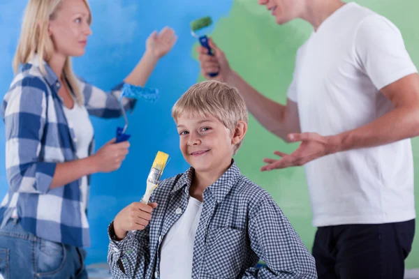 Argument about wall color — Stock Photo, Image