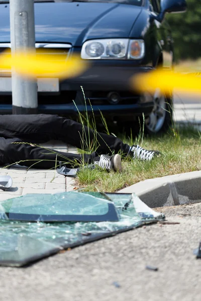 Autounfall auf der Straße — Stockfoto