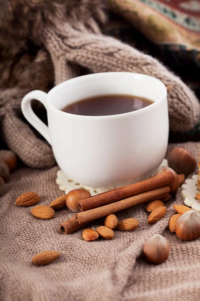 Tazza bianca di caffè — Foto Stock