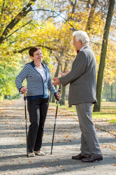 Nordic walking- — Stockfoto