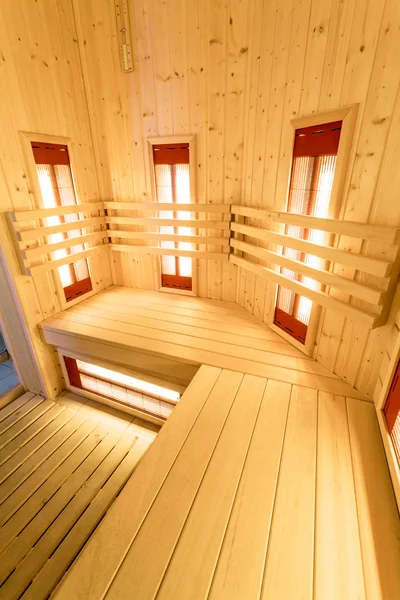 Vertikální pohled na saunu — Stock fotografie