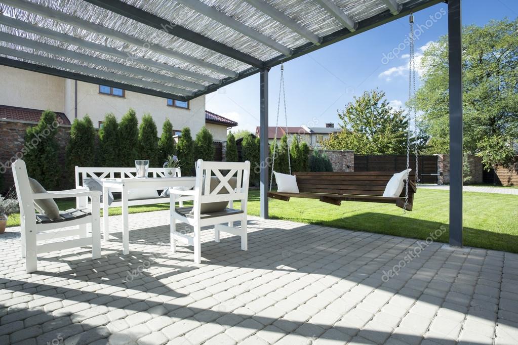 Beautiful patio with swing